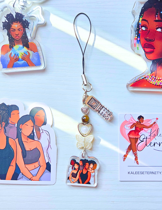 Pretty Girl Phone Charms- Acrylic Charms