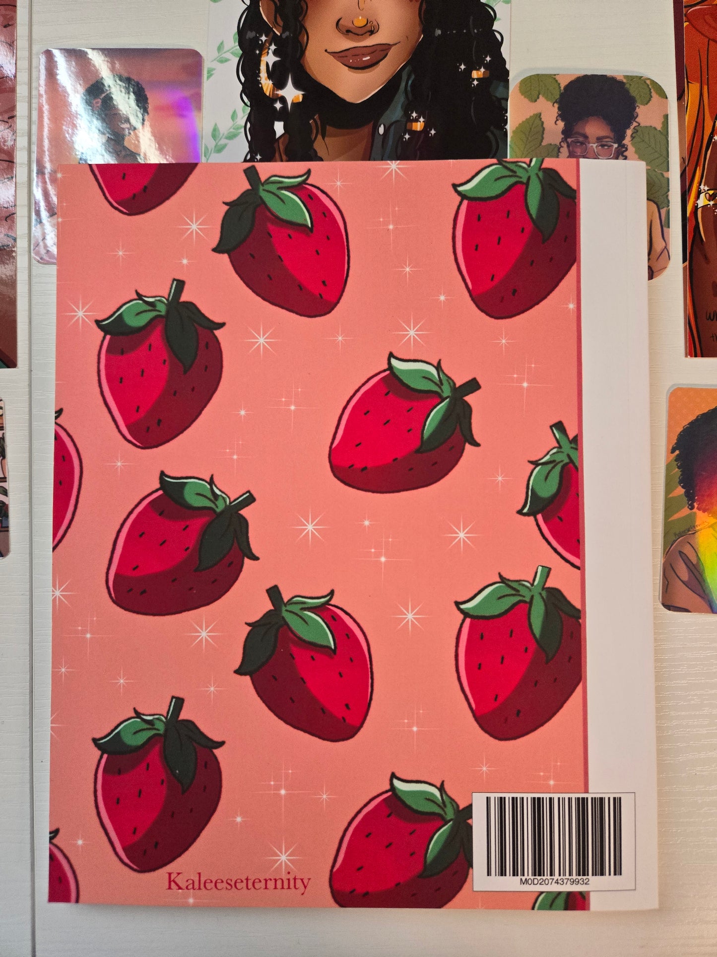 Strawberry themed composition notebook-100 pages