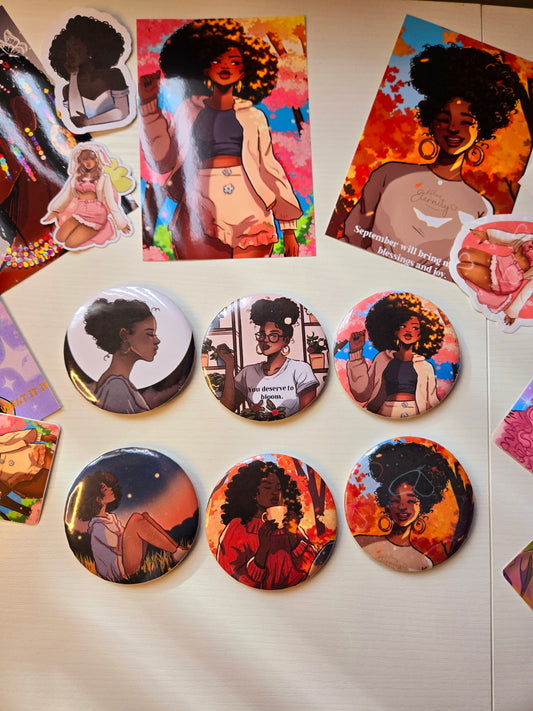Button Sets (3 INCH) - Cute Art KaleesEternity