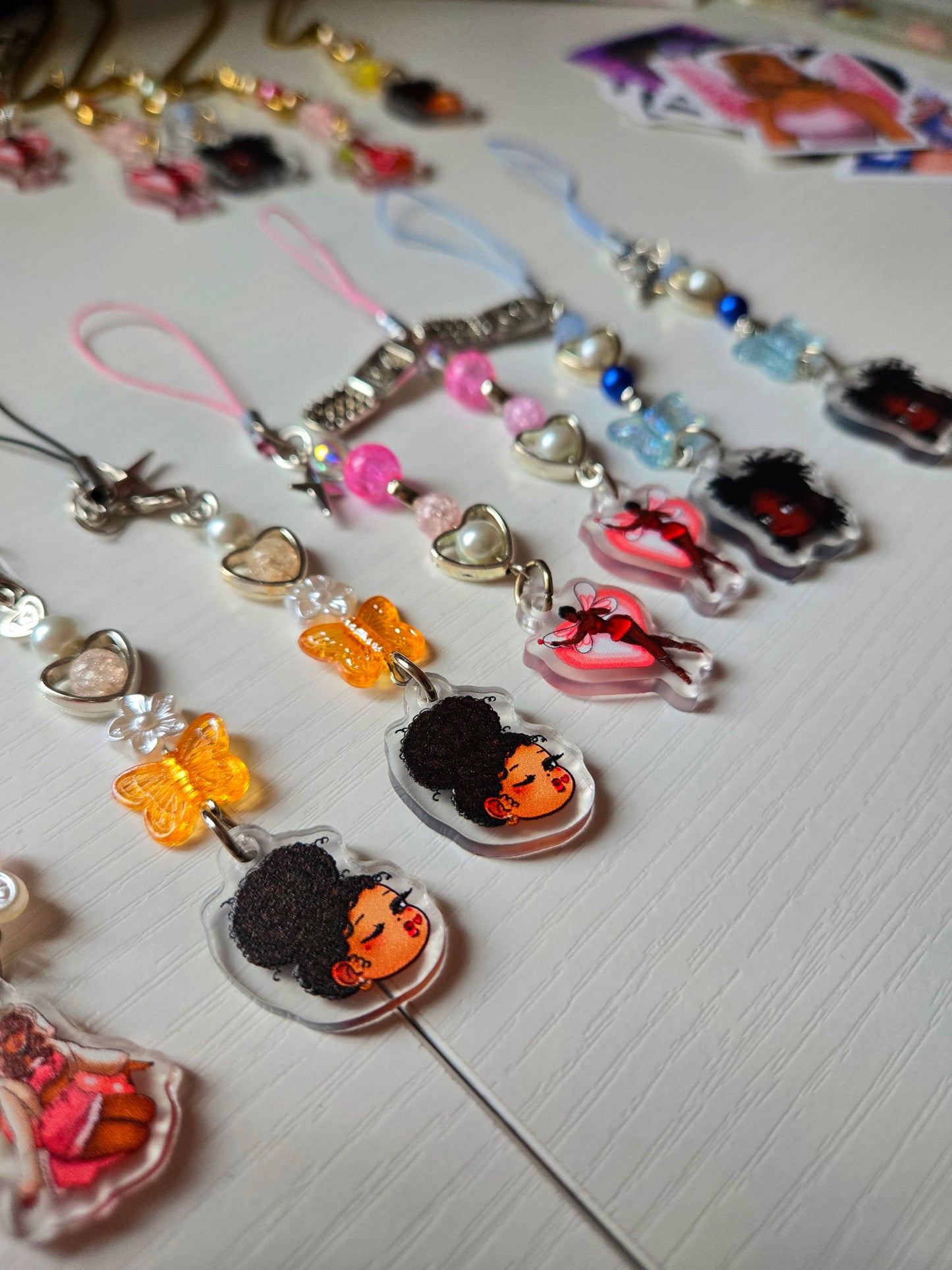 Pretty Girl Phone Charms- Acrylic Charms