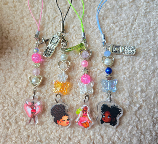 Pretty Girl Phone Charms- Acrylic Charms