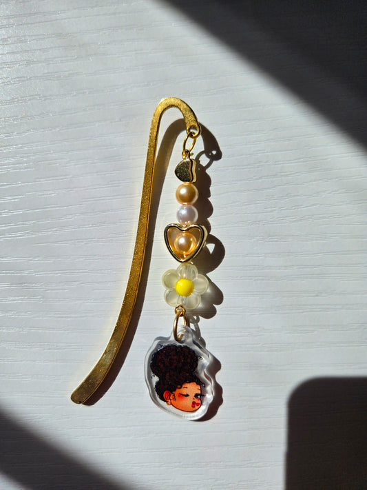 Pretty Girl Bookmark Charms/ Beaded Bookmarks