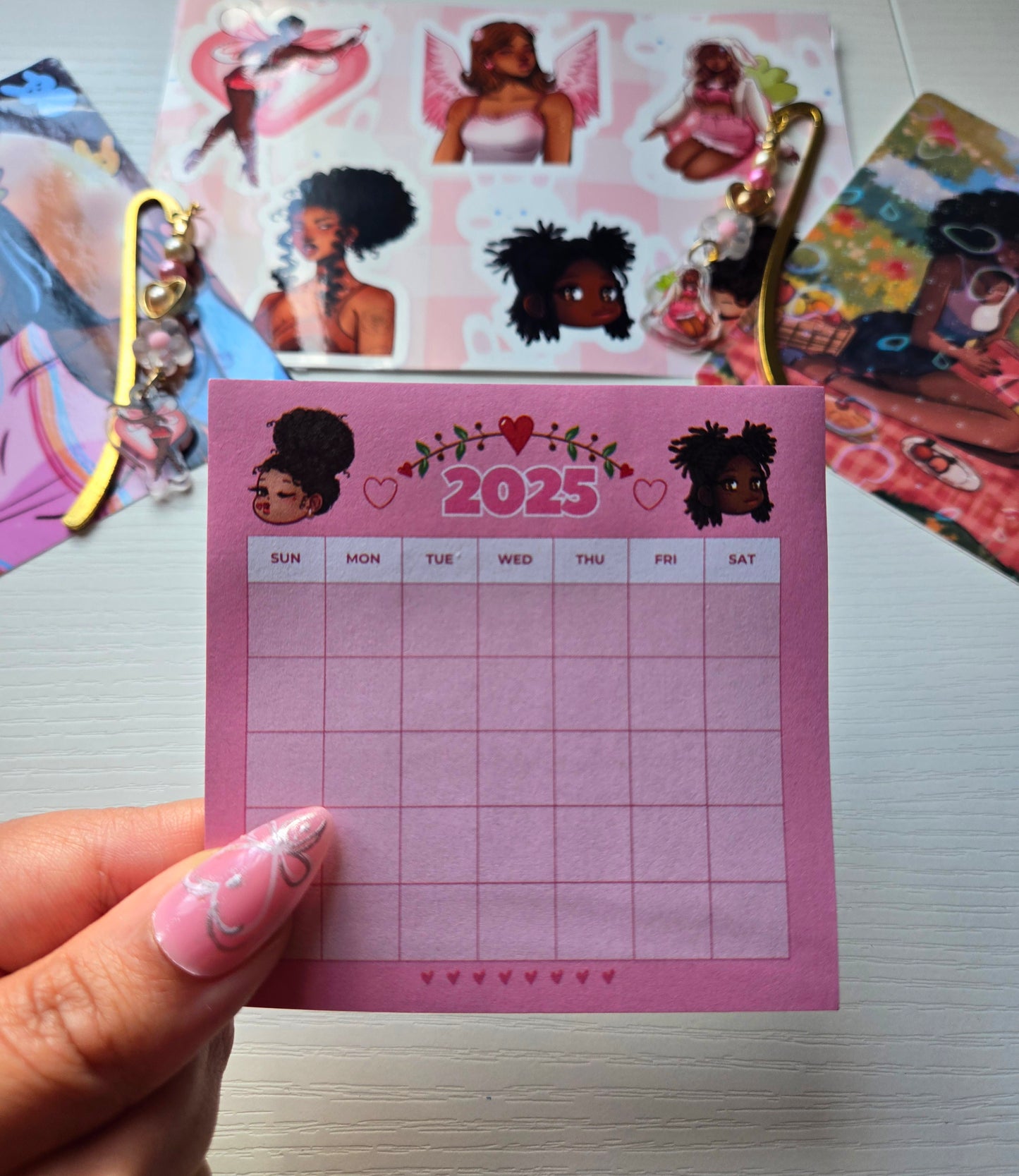 Pretty Girl Sticky Notes/ Notepad