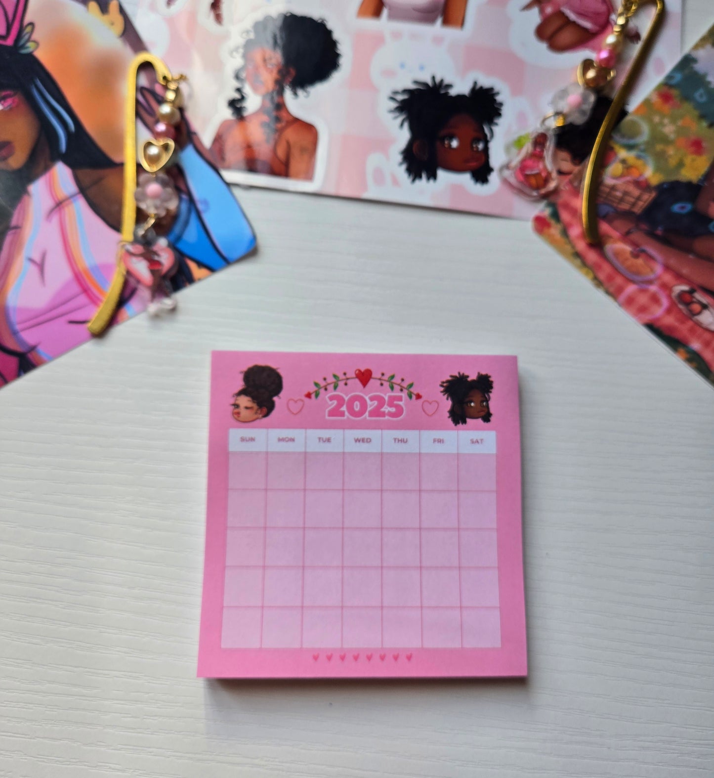 Pretty Girl Sticky Notes/ Notepad