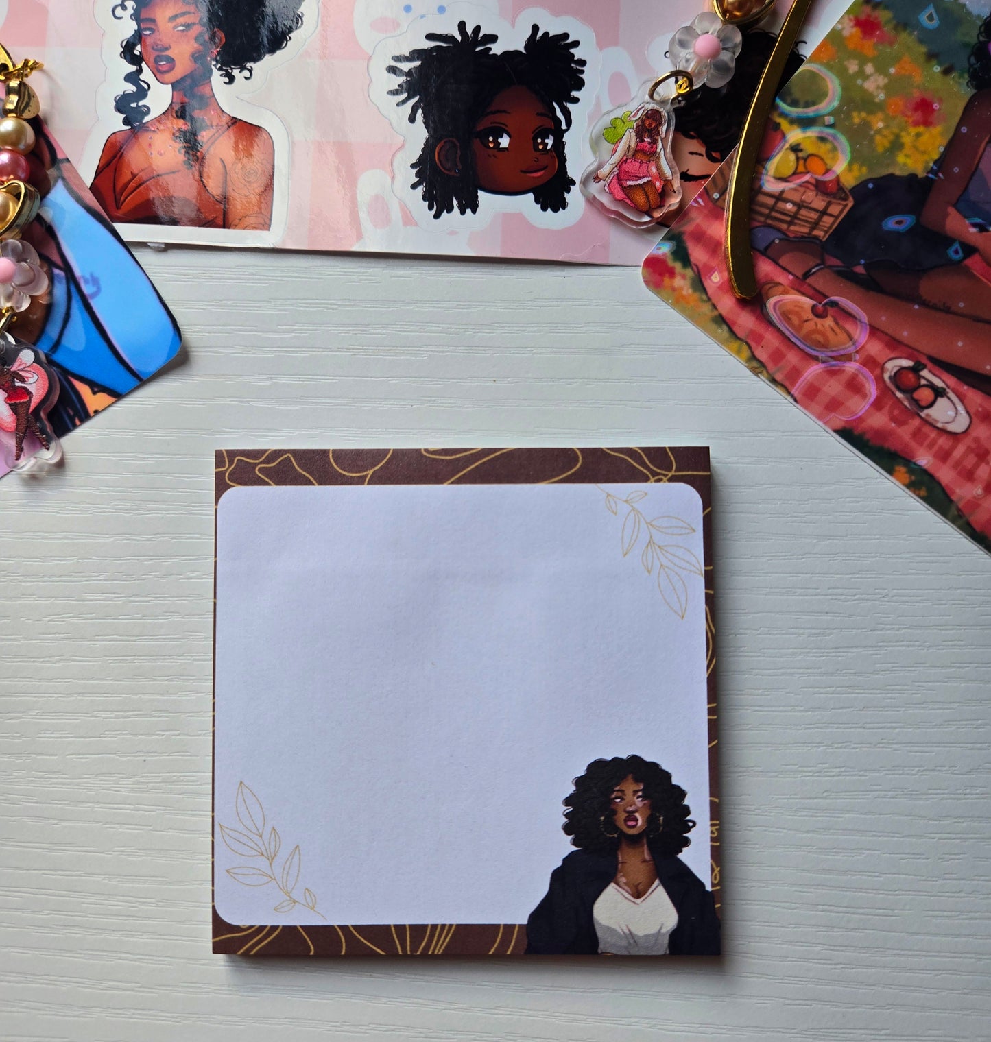 Brown Girl Sticky Notes/ Notepads