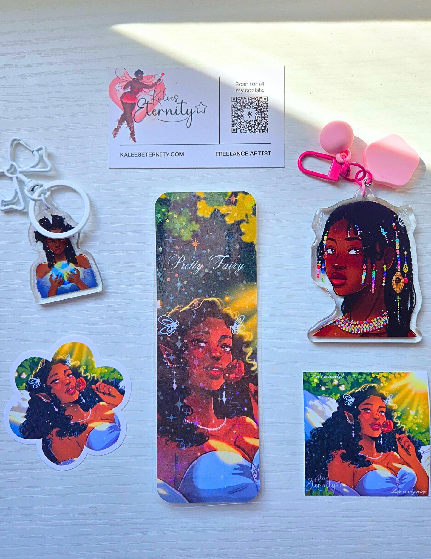 Fairy with a Rose- Bookmark