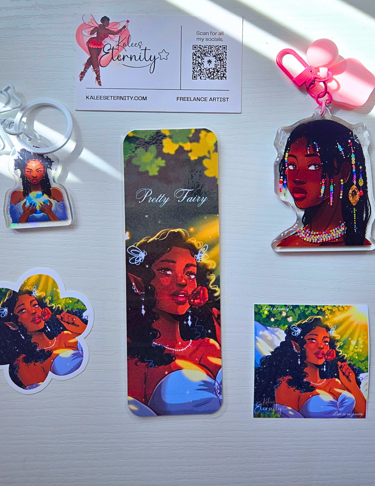 Fairy with a Rose- Bookmark