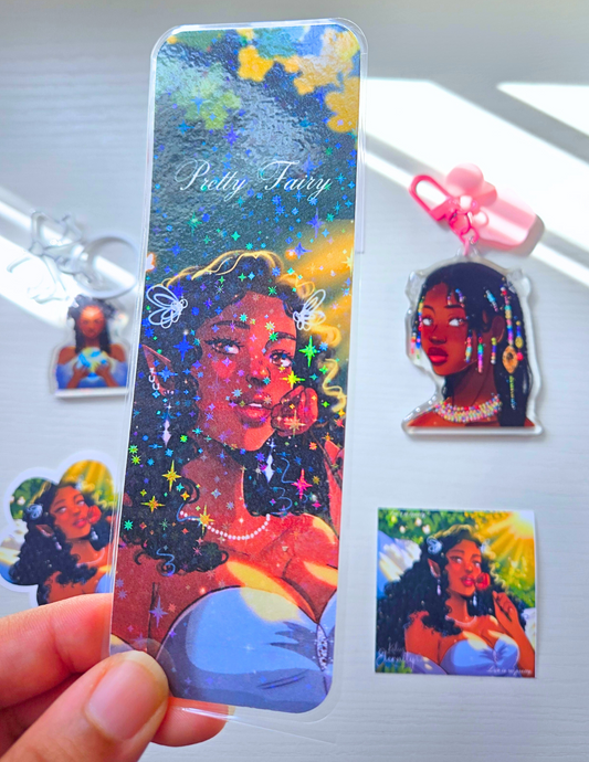 Fairy with a Rose- Bookmark