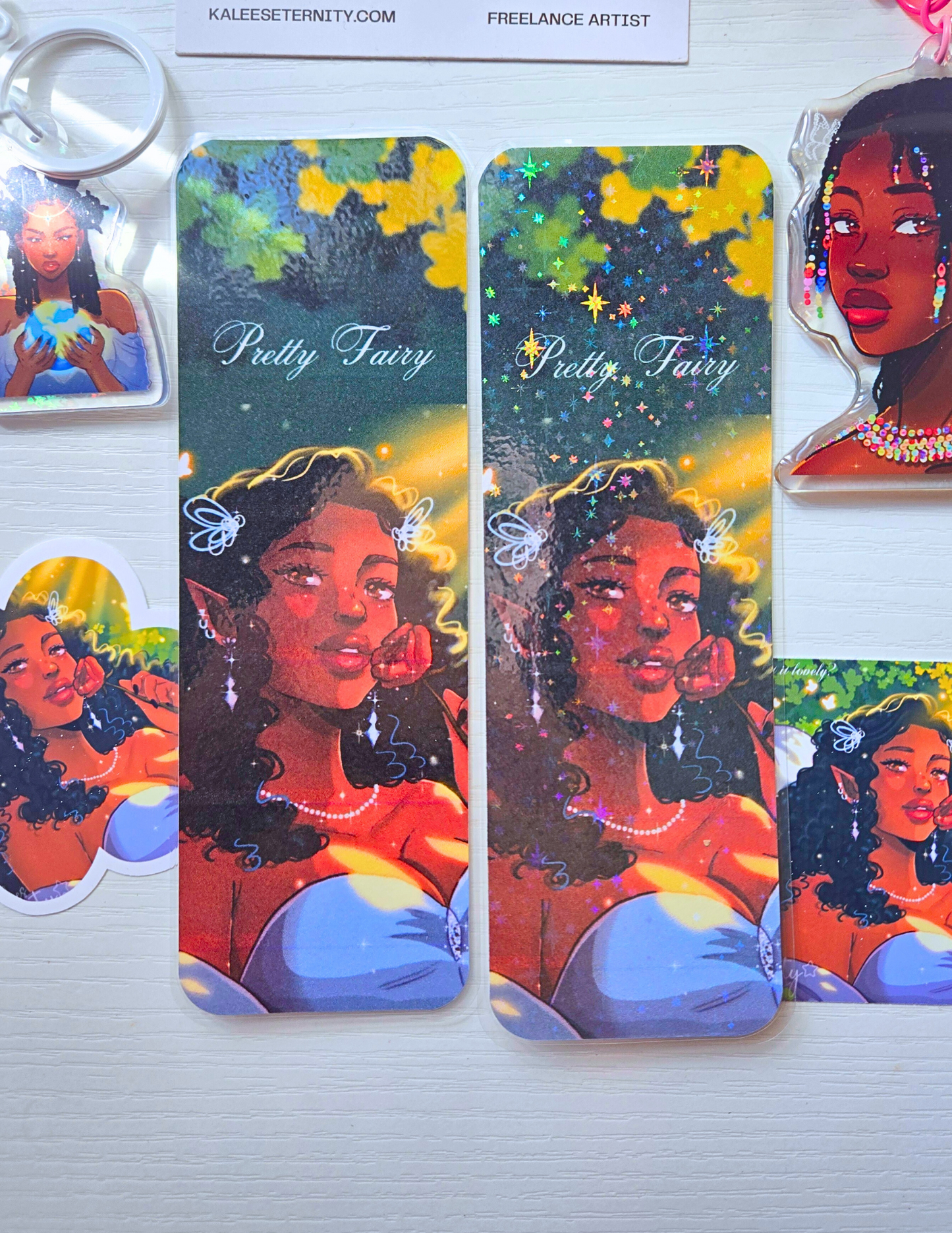 Fairy with a Rose- Bookmark