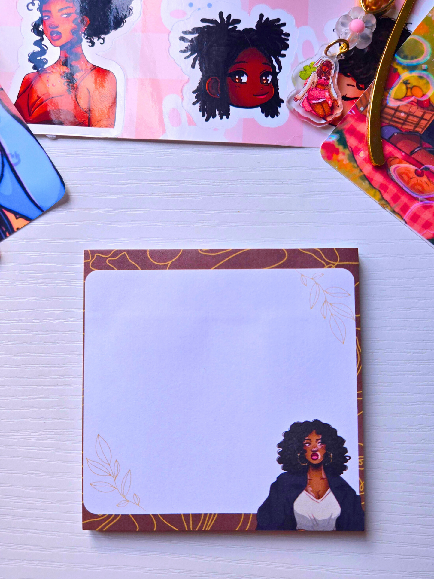 Brown Girl Sticky Notes/ Notepads