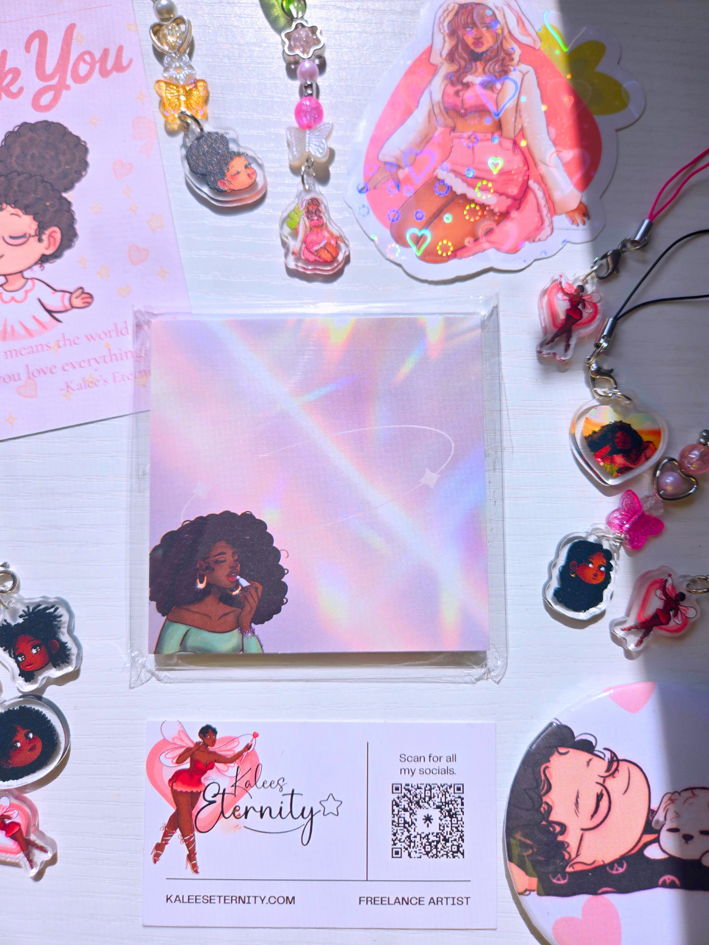 Lip Gloss Popping Sticky Note/ Notepad