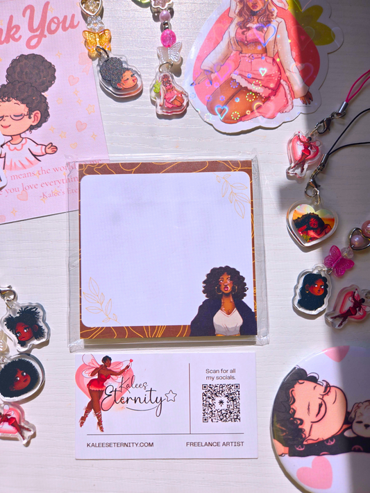 Brown Girl Sticky Notes/ Notepads
