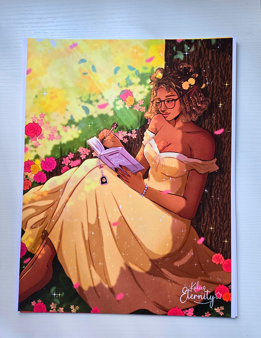 Writing by the Tree- Art Print