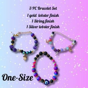 Galaxy Themed 3 PC Bracelet Set