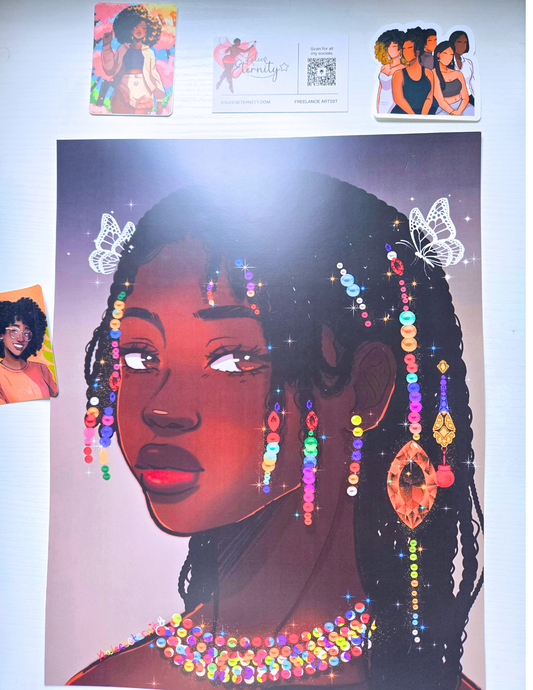 Diamonds and Pearls- Art Print