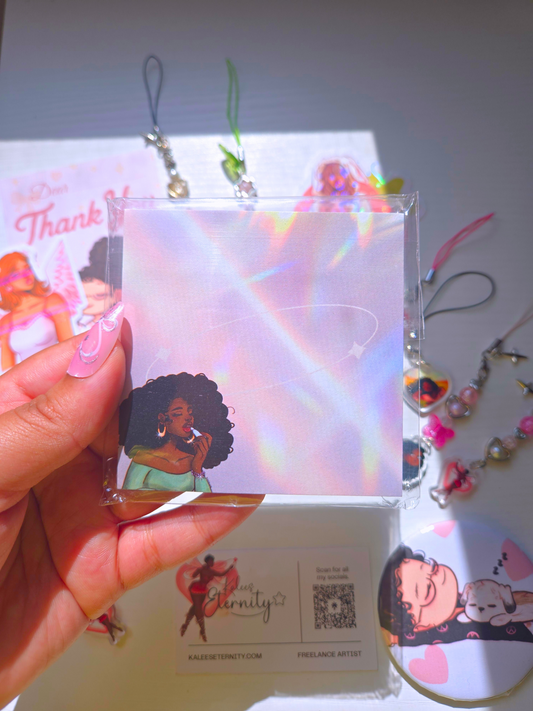 Lip Gloss Popping Sticky Note/ Notepad