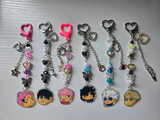 Jujustu Kaisen Keychains- Anime Themed Keychains- Handmade