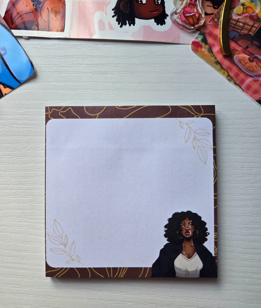 Brown Girl Sticky Notes/ Notepads