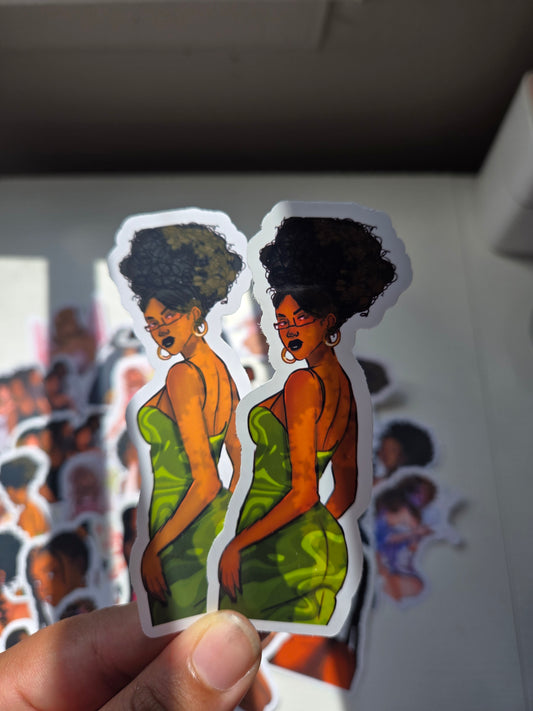 Black Girl Stickers- Stickers for Journaling, Decorating and More