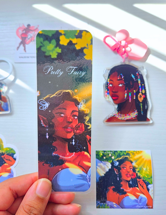 Fairy with a Rose- Bookmark