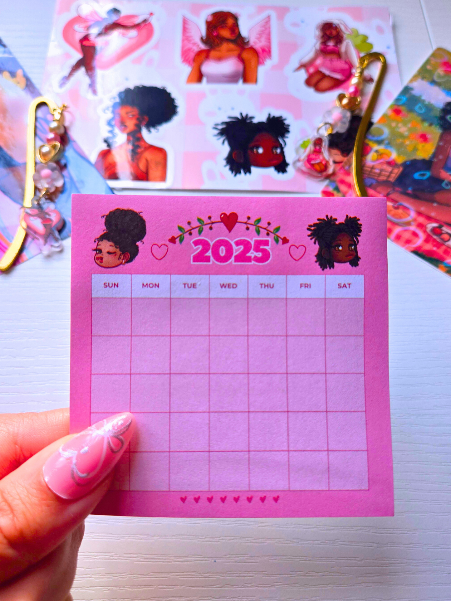 Pretty Girl Sticky Notes/ Notepad