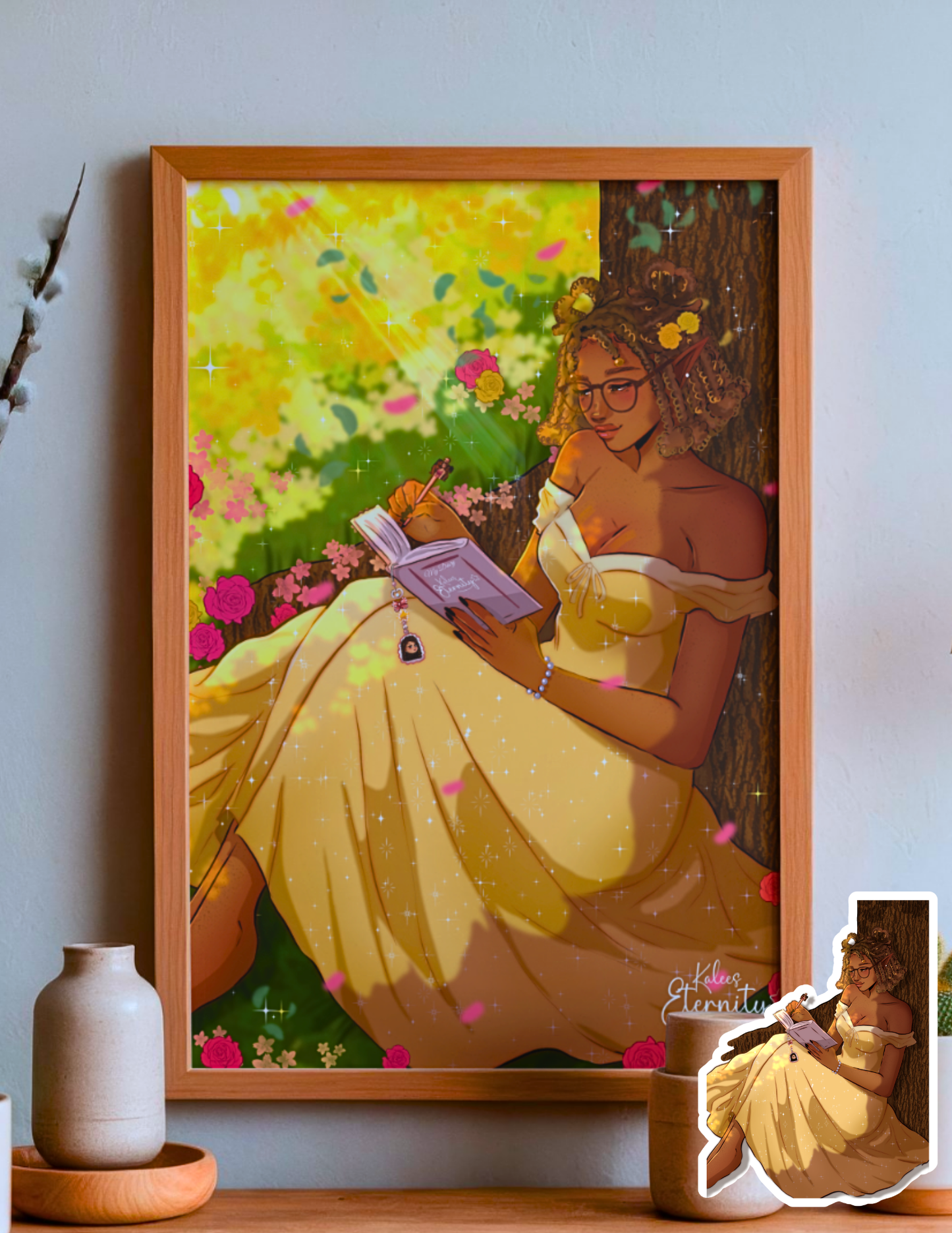 Writing by the Tree- Art Print