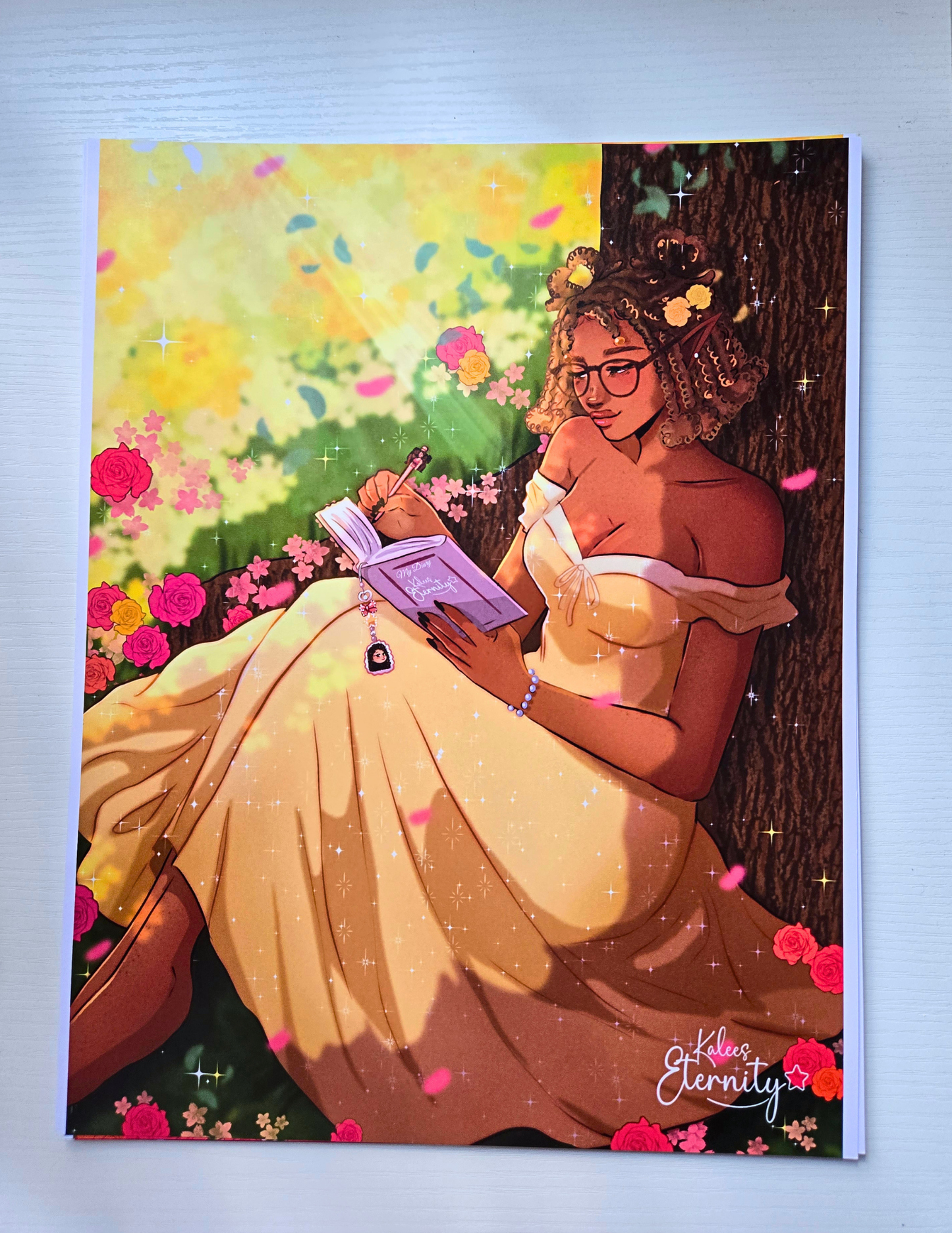 Writing by the Tree- Art Print
