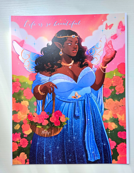 Butterflies and Me- Art Print