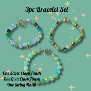 Emerald 3pc Bracelet Set