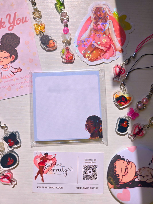 Diamond and Pearls Sticky Note/ Notepad